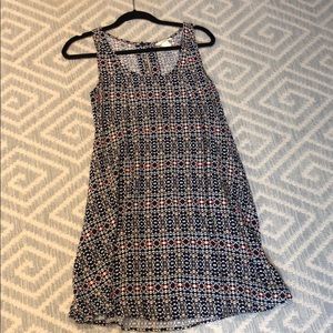 Flowy dress with geometric print